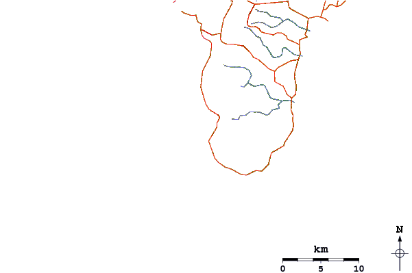 Estradas e rios ao redor Umatac