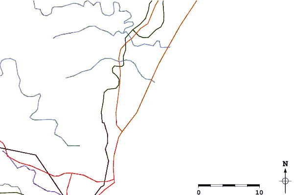 Estradas e rios ao redor Umhlanga