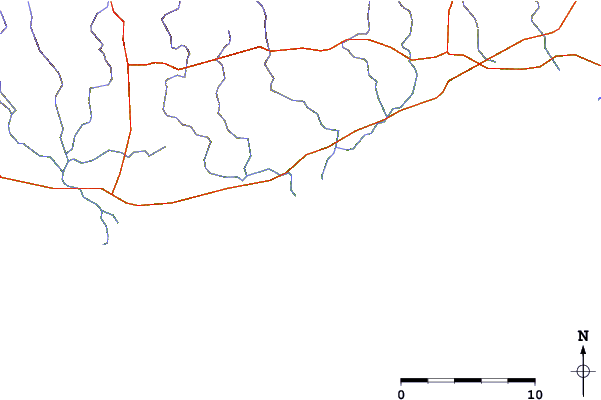 Estradas e rios ao redor Vivonne Bay