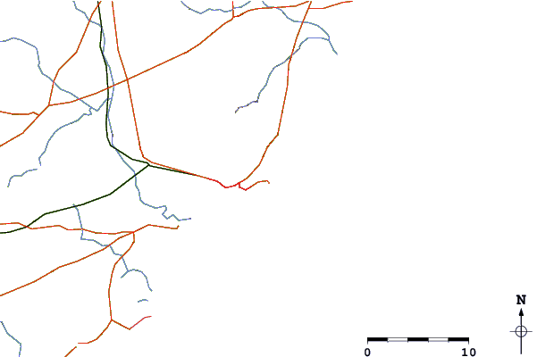Estradas e rios ao redor Vizag (Visakapatanam) - East Point