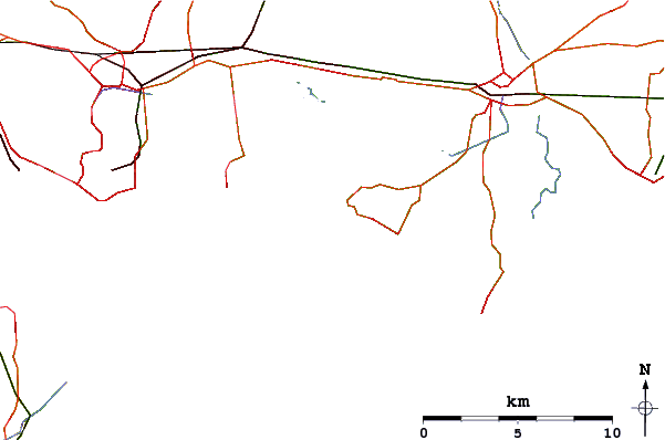 Estradas e rios ao redor West Wittering