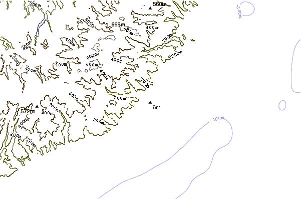 Litoral ao redor Wye River