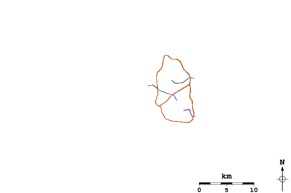Estradas e rios ao redor Zanzibar